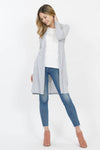 ...SI-10004 HACCI RIB DUSTER FITTED CARDIGAN: TAUPE-39551 / S