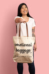 Funny Emotional Baggage Canvas Tote Bag