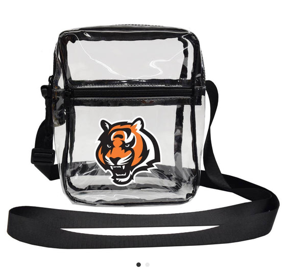 NFL Cincinnati Bengals Clear Sideline Purse with white background Front View 