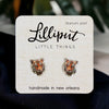 Lilliput Little Things Handmade Tiger Earrings Front View Cincinnati Bengals