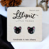 Lilliput Little Things Handmade Kitty Cat Earrings: Black