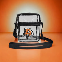  NFL Cincinnati Bengals Clear Sideline Purse with orange background Front View