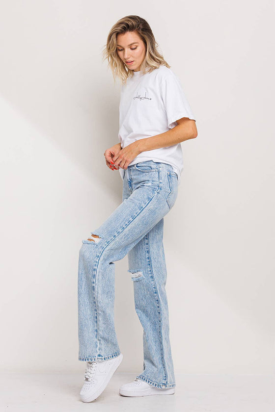 Jelly Jeans High Rise Acid Wash Straight Jean