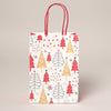 Small Winter Holiday Paper Gift Bags: ONE SIZE / GOLD TREE