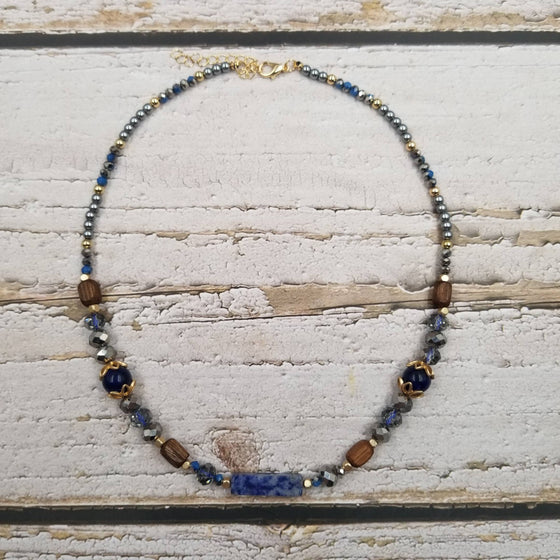 Handmade Natural Stone Bead Necklace