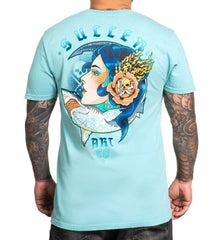  Sullen Brand Siren Shark Nile Blue Premium T-Shirt Back View 