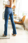 Augusta High Rise Control Top Slit Hem Bootcut Jeans