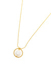 Center of the World Pearl Pendant Necklace on white background