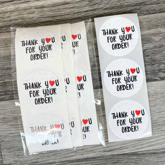 Thank You Stickers 1.5 inch Order
