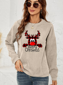  MERRY CHRISTMAS Graphic Sweatshirt