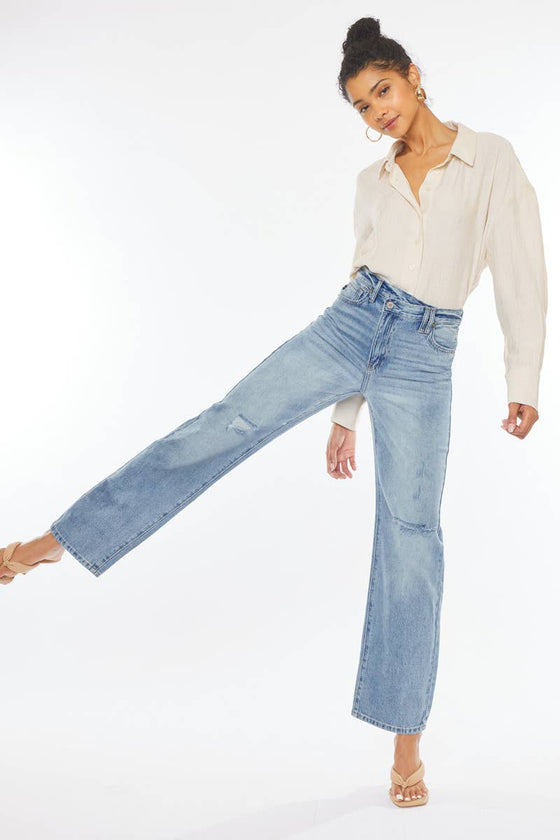 Kancan 90's Widow Leg Light Wash Jeans